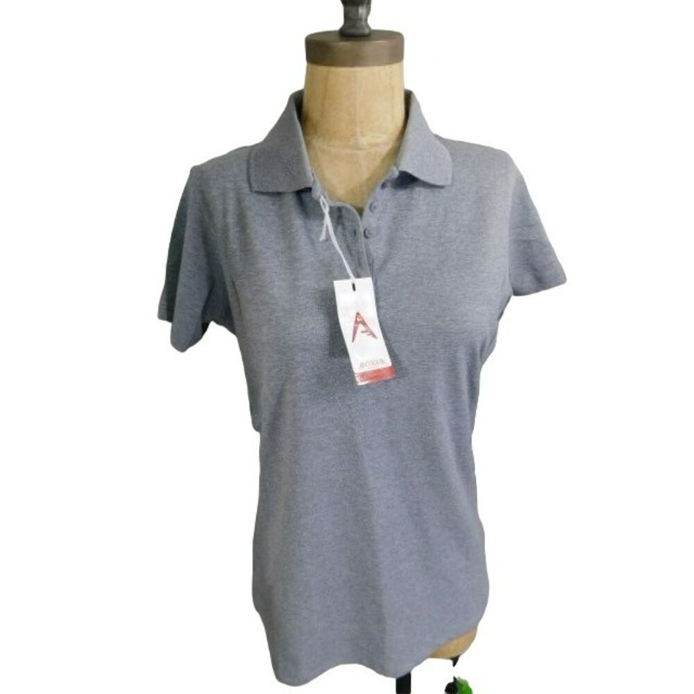 Antigua Size S Small Desert Dry Knit Pique Solid Collared Golf Shirt NWT